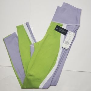 New Women’s Size Small Adidas Training Primeknit Fine Tights Purple Green